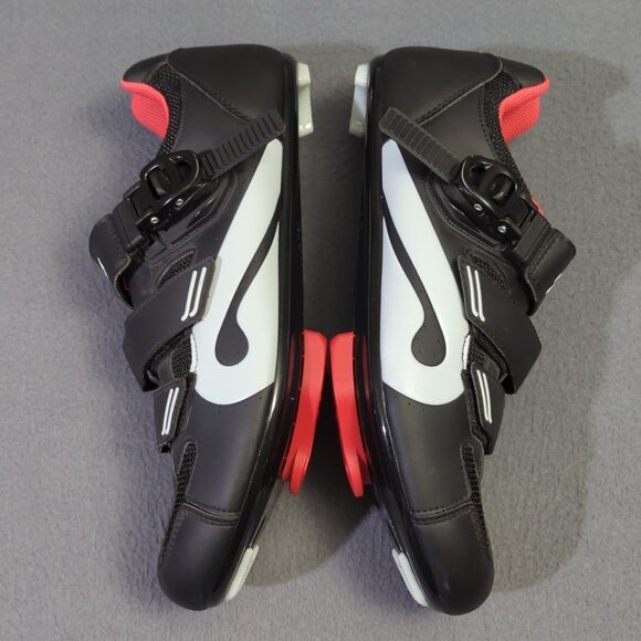 Peloton Cycling Shoes Unisex Size 43 Black Red Cleats - Picture 4 of 10